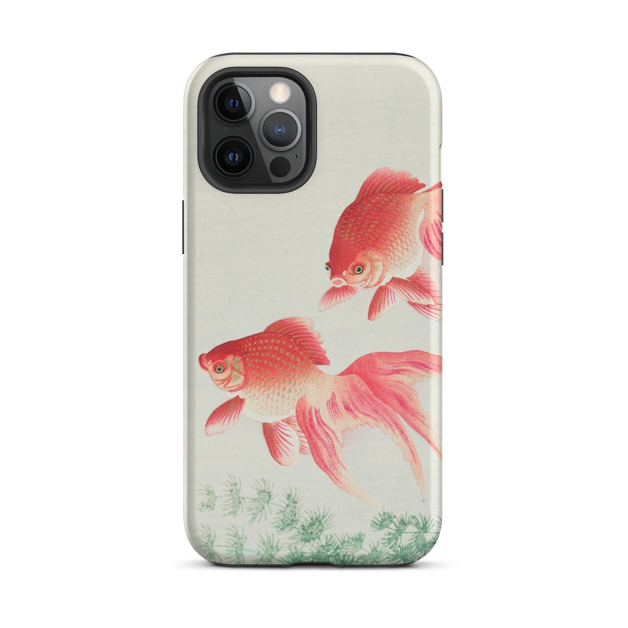 Two Goldfish Ohara Koson Shin Hanga Iphone Case, 12 Pro Max / Matte, Goldfish Themed Phone Case