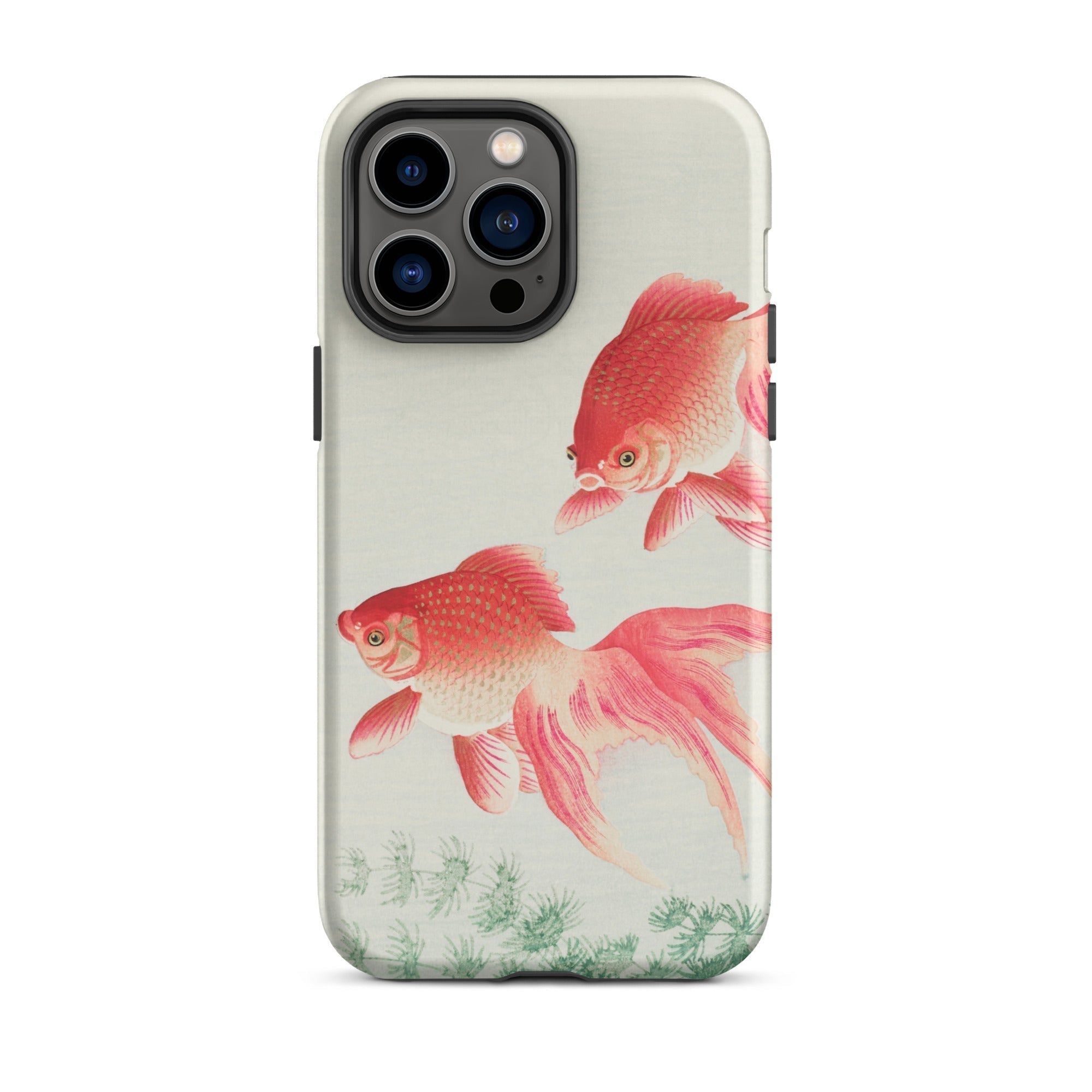 Two Goldfish Ohara Koson Shin Hanga Iphone Case, 14 Pro Max / Matte, Goldfish Themed Iphone Case