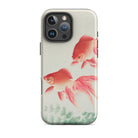 Two Goldfish Ohara Koson Shin Hanga Iphone Case, 16 Pro Max / Matte, Goldfish Themed Phone Case