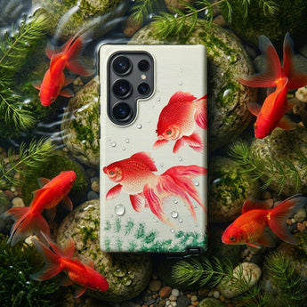 Two Goldfish - Ohara Koson Shin-hanga Phone Case, Mobile Cases, Toby Leon