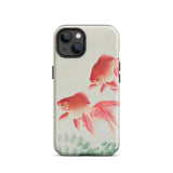 Two Goldfish - Ohara Koson Shin-hanga Phone Case Iphone 13 / Matte Goldfish-themed Phone Case Ohara Koson’s Mesmerizing Kachō-e, Vibrant