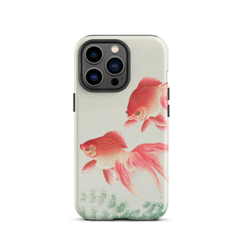 Two Goldfish - Ohara Koson Shin-hanga Phone Case Iphone 13 Pro / Matte Goldfish-themed Phone Case Ohara Koson’s Mesmerizing Kachō-e,