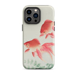 Two Goldfish - Ohara Koson Shin-hanga Phone Case Iphone 14 Pro Max / Matte Goldfish-themed Iphone Case Ohara Koson’s Mesmerizing Kachō-e,