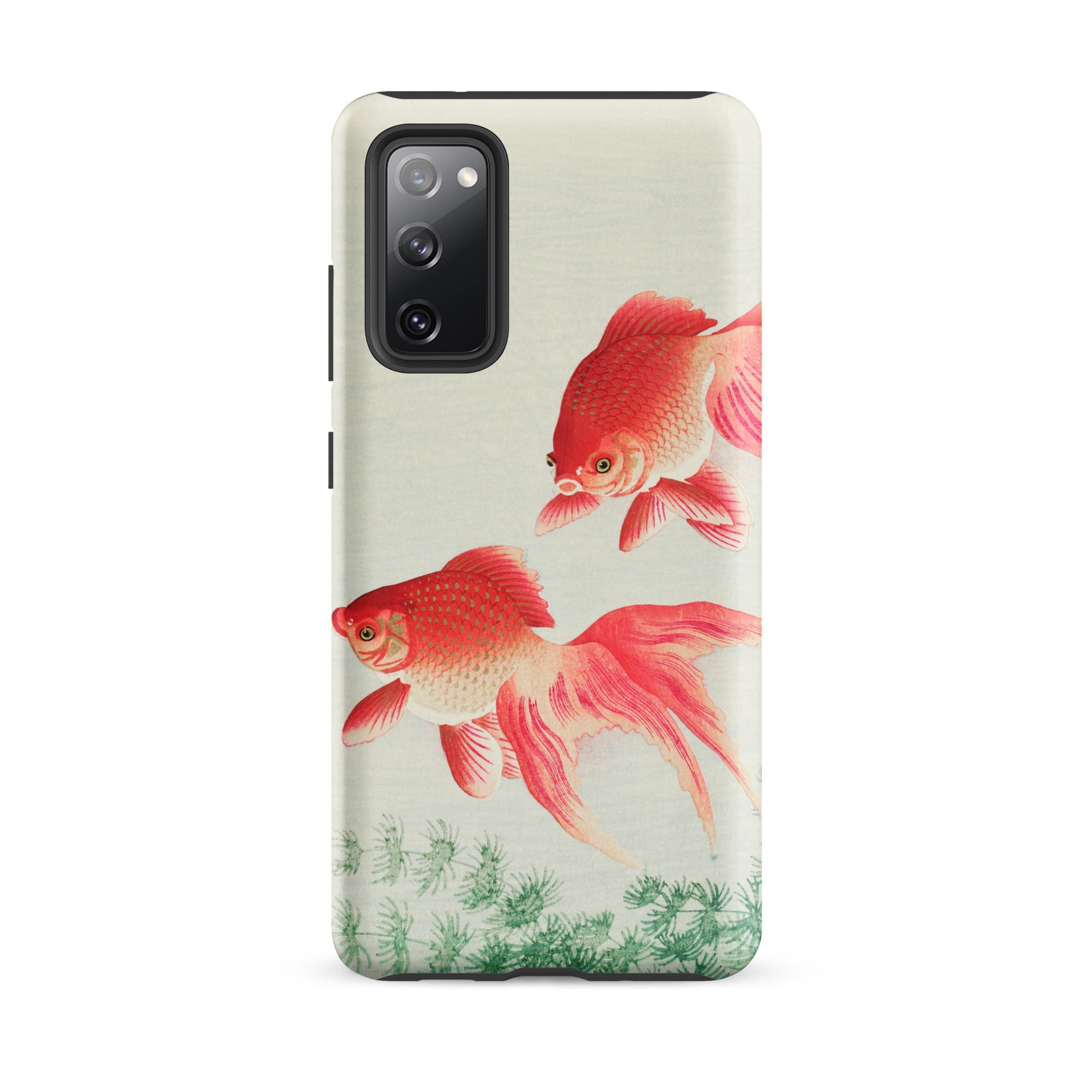 Two Goldfish Ohara Koson Shin Hanga Samsung Case, Galaxy S20 Fe / Matte, Smartphone Case Vibrant Goldfish Design
