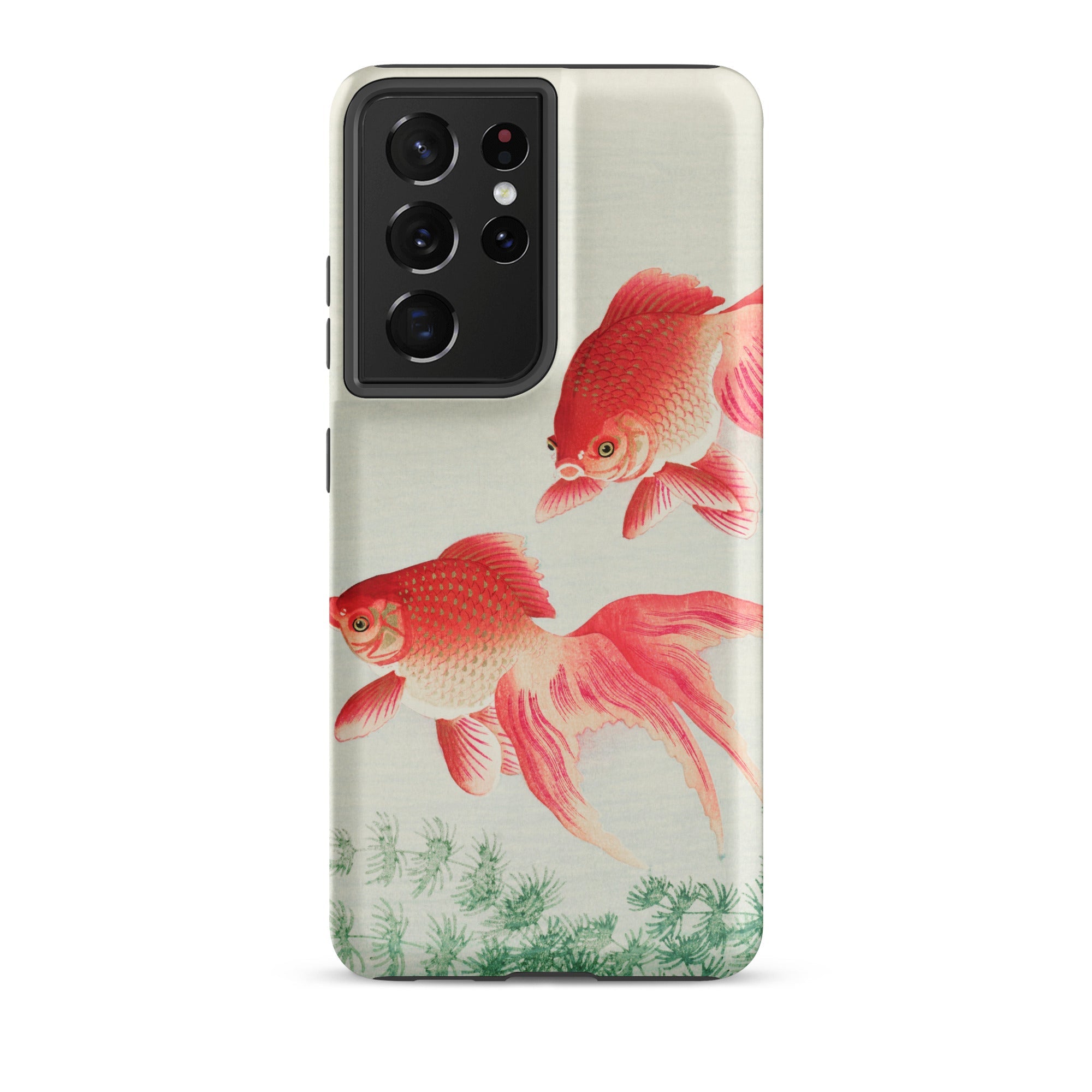 Two Goldfish Ohara Koson Shin Hanga Samsung Case, Galaxy S21 Ultra / Matte, Smartphone Case Traditional Painting Two Red Goldfish