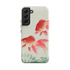 Two Goldfish Ohara Koson Shin Hanga Samsung Case, Galaxy S22 Plus / Matte, Smartphone Case Red Goldfish Design