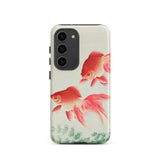 Two Goldfish - Ohara Koson Shin-hanga Samsung Case, Galaxy S23 / Matte, Smartphone Case Traditional Painting Two Red Goldfish