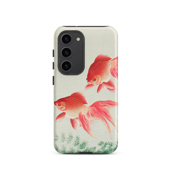 Two Goldfish - Ohara Koson Shin-hanga Samsung Case, Galaxy S23 / Matte, Smartphone Case Traditional Painting Two Red Goldfish