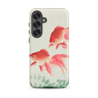 Two Goldfish - Ohara Koson Shin-hanga Samsung Case, Galaxy S25 Plus / Matte, Phone Case Vibrant Goldfish Aquatic Plant Design