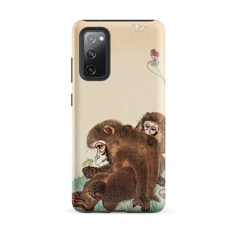 Two Monkeys - Ohara Koson Samsung Case, Galaxy S20 Fe / Matte, Smartphone Case Artistic Depiction Two Monkeys