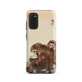 Two Monkeys - Ohara Koson Samsung Case, Galaxy S20 / Matte, Phone Case Illustration Two Monkeys