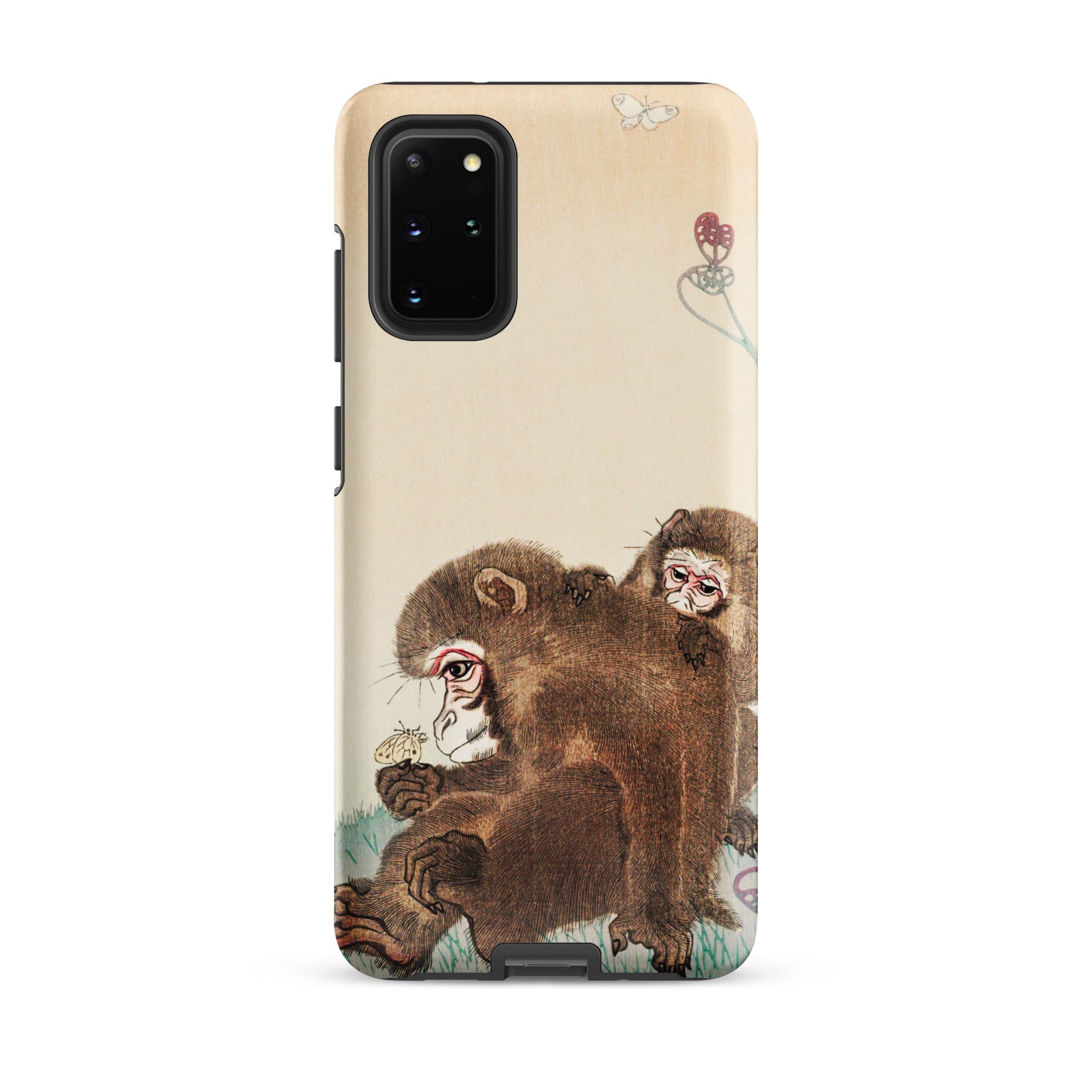 Two Monkeys Ohara Koson Samsung Case, Galaxy S20 Plus / Matte, Smartphone Case Artistic Depiction Two Monkeys