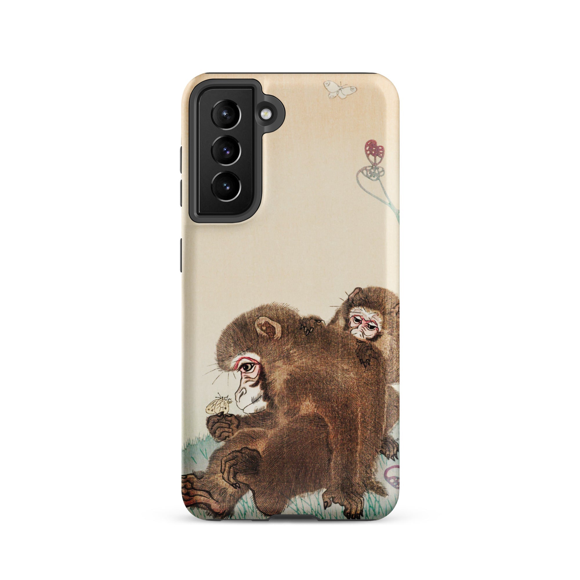 Two Monkeys Ohara Koson Samsung Case, Galaxy S21 / Matte, Smartphone Case Artistic Depiction Two Monkeys