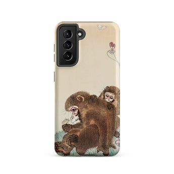 Two Monkeys - Ohara Koson Samsung Case, Galaxy S21 / Matte, Smartphone Case Artistic Depiction Two Monkeys