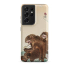 Two Monkeys Ohara Koson Samsung Case, Galaxy S21 Ultra / Matte, Phone Case Black Camera Module Illustration Two Monkeys