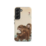 Two Monkeys - Ohara Koson Samsung Case, Galaxy S22 / Matte, Phone Case Illustration Two Monkeys