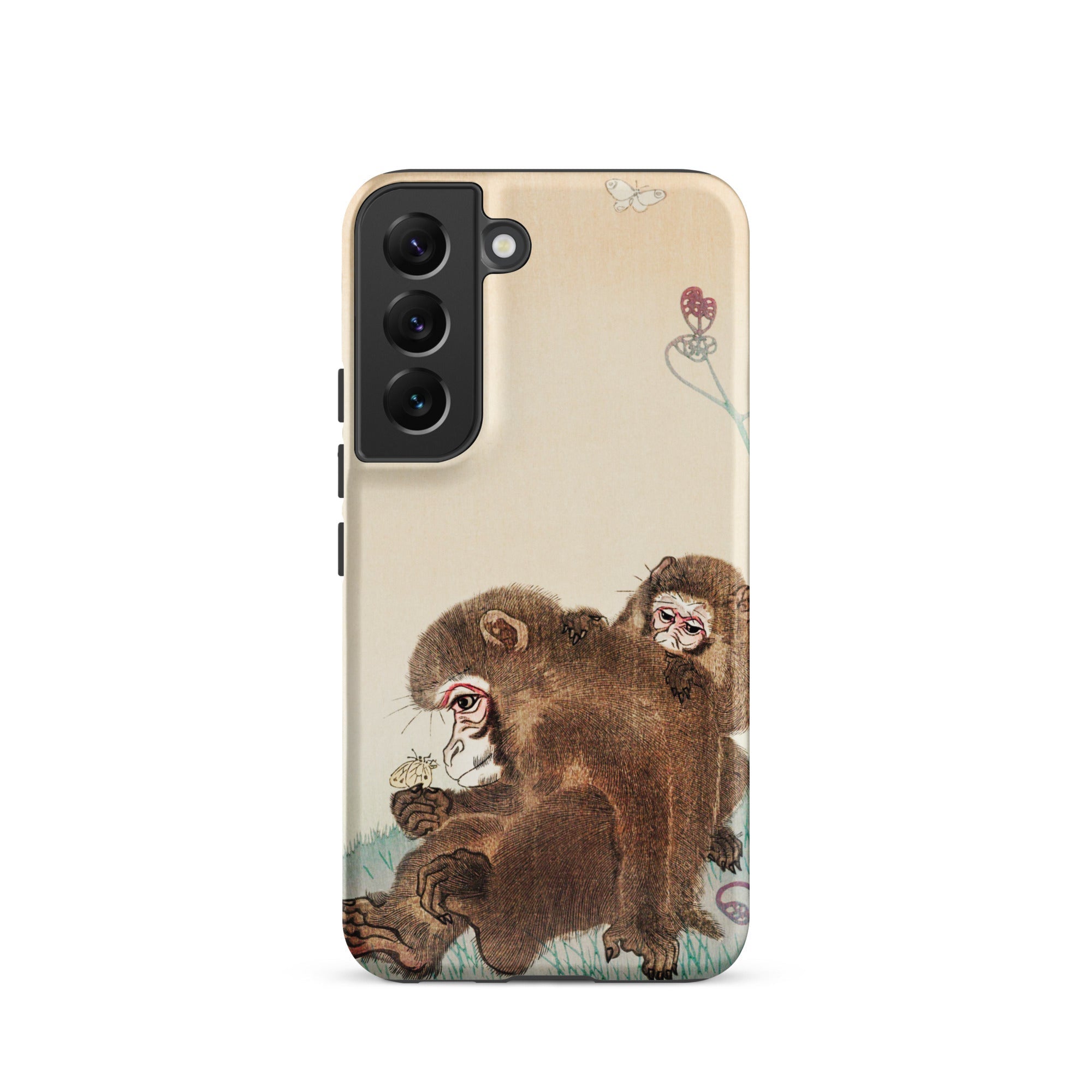 Two Monkeys Ohara Koson Samsung Case, Galaxy S22 / Matte, Phone Case Illustration Two Monkeys