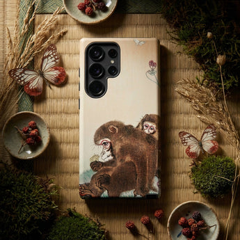 Twee Apen - Ohara Koson Samsung Hoesje, Telefoonhoesjes, Toby Leon