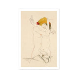 Two Nude Women Embracing - Egon Schiele Art Print / Canvas, Egon Schiele’s Provocative World, Tantalizing Art Print, Nude Women Embracing