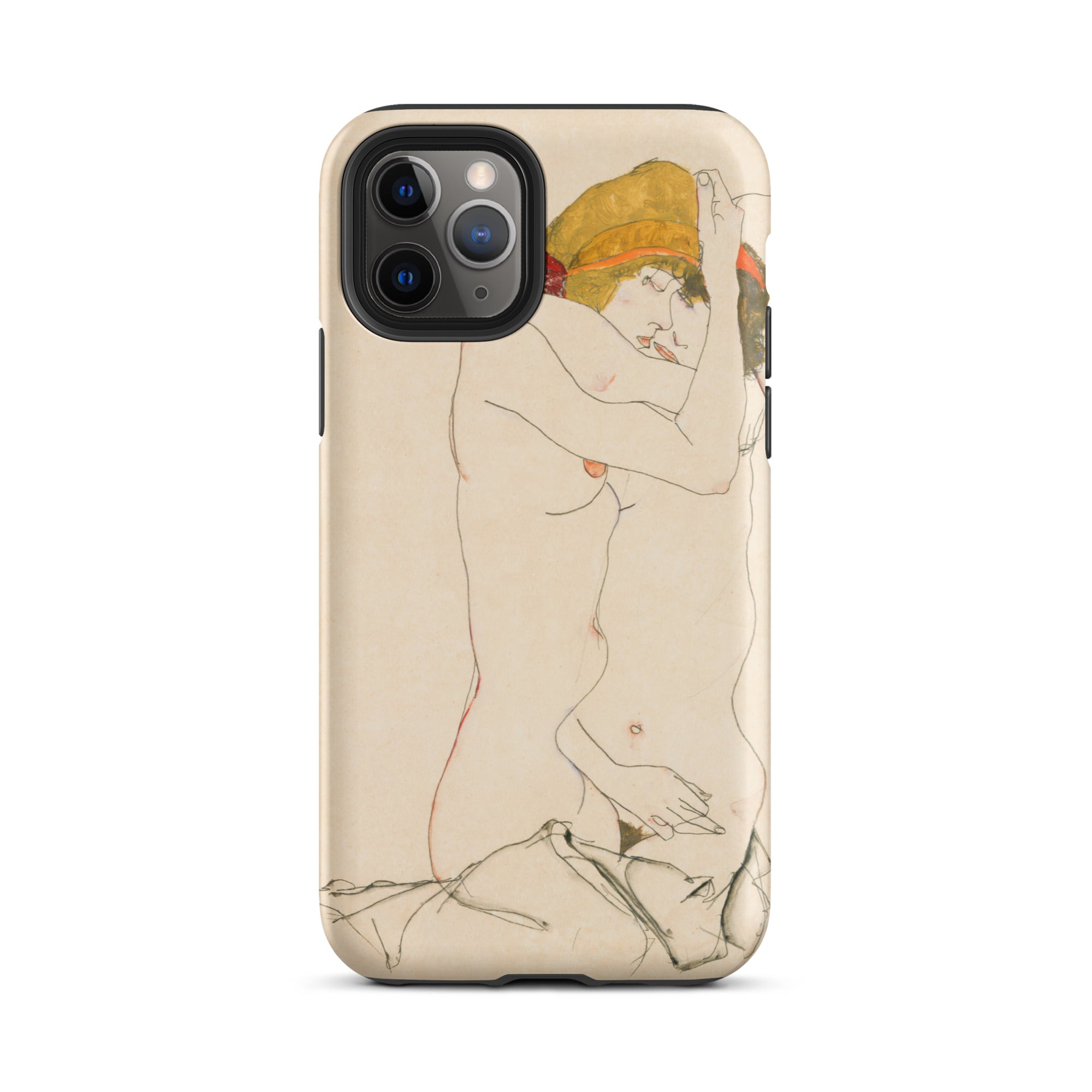Two Nude Women Embracing Egon Schiele Iphone Case, 11 Pro / Matte, Iphone Case Nude Art