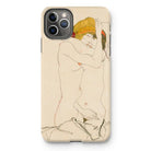 Two Nude Women Embracing - Egon Schiele Iphone Case, 11 Pro Max / Matte, Iphone Case Egon Schiele Nude Figure Artwork