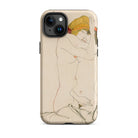 Two Nude Women Embracing Egon Schiele Iphone Case, 15 Plus / Matte, Phone Case Nude Art