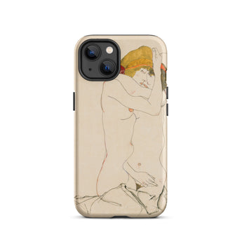 Two Nude Women Embracing - Egon Schiele Iphone Case, Iphone Case Egon Schiele’s Two Women Artwork