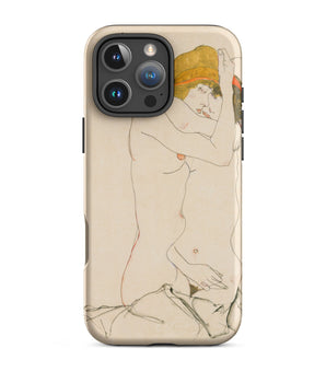 Iphone 16 Pro Max / Matte Two Nude Women Embracing - Egon Schiele Phone Case