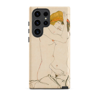 Two Nude Women Embracing - Egon Schiele Phone Case, Samsung Galaxy S23 Ultra / Matte, Mobile Cases, Toby Leon