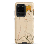 Two Nude Women Embracing - Egon Schiele Samsung Case, Galaxy S20 Ultra / Matte, Beige Smartphone Case Two Nude Figures