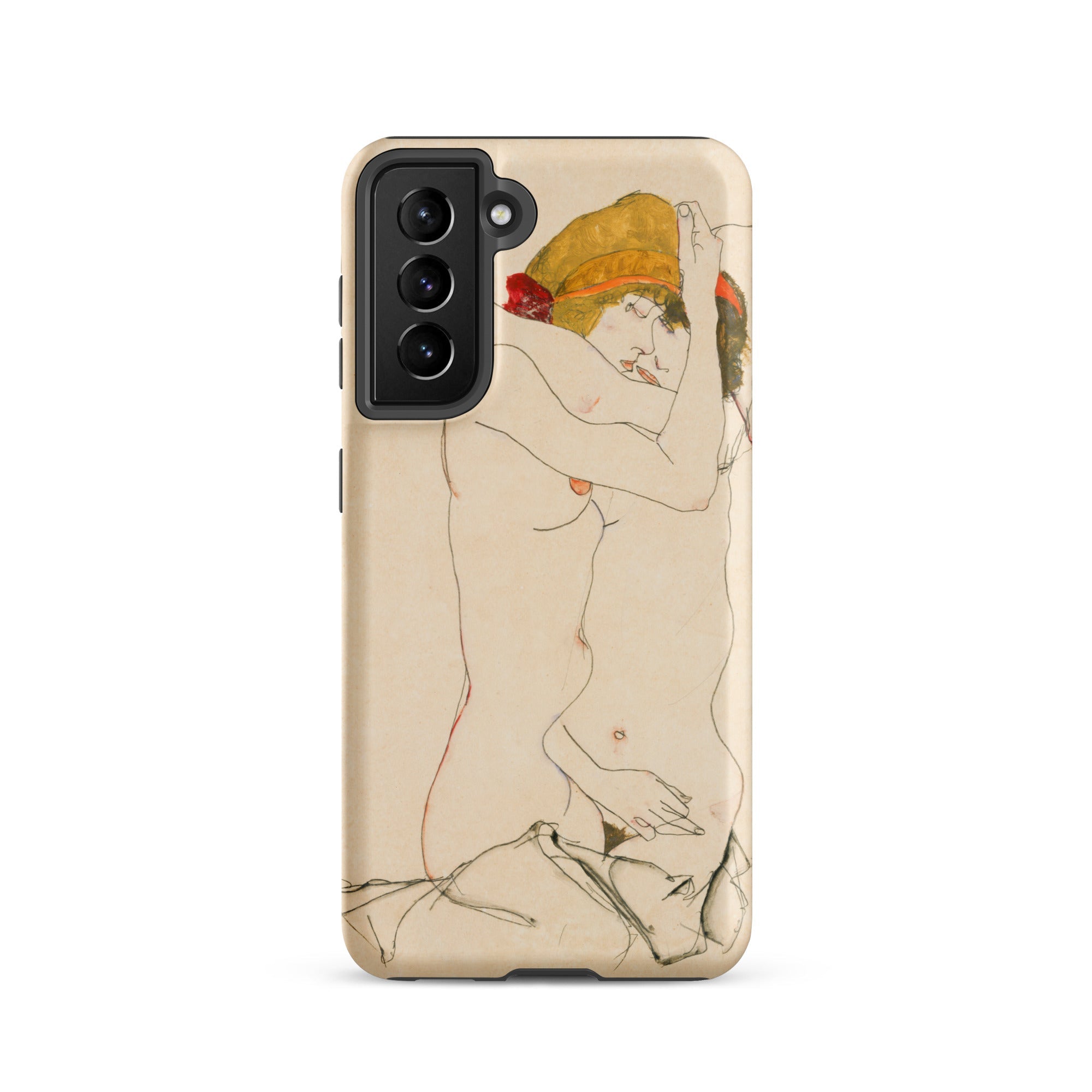 Two Nude Women Embracing - Egon Schiele Samsung Case, Galaxy S21 / Matte, Phone Case Classic Art Two Figures