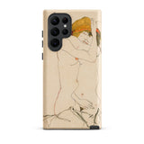 Two Nude Women Embracing - Egon Schiele Samsung Case, Galaxy S22 Ultra / Matte, Phone Case Classical Two Nude Figures