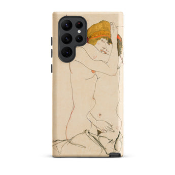 Two Nude Women Embracing - Egon Schiele Samsung Case, Galaxy S22 Ultra / Matte, Phone Case Classical Two Nude Figures