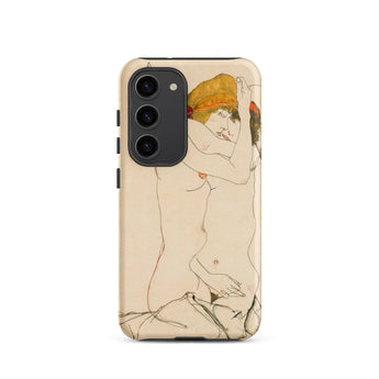 Two Nude Women Embracing - Egon Schiele Samsung Case, Galaxy S23 / Matte, Nude Art Print Phone Case Two Figures