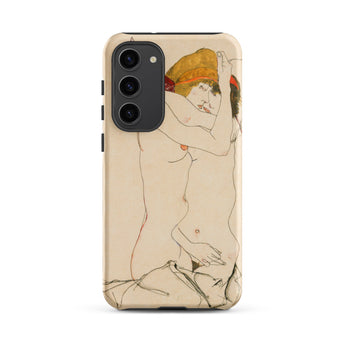 Two Nude Women Embracing - Egon Schiele Samsung Case, Galaxy S23 Plus / Matte, Smartphone Case Two Nude Figures
