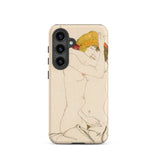 Two Nude Women Embracing - Egon Schiele Samsung Case, Galaxy S24 / Matte, Phone Case Artistic Two Figures