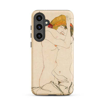 Two Nude Women Embracing - Egon Schiele Samsung Case, Galaxy S24 Plus / Matte, Phone Case Classical Two Figures