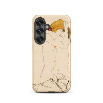 Two Nude Women Embracing - Egon Schiele Samsung Case, Galaxy S25 / Matte, Smartphone Case Two Figures