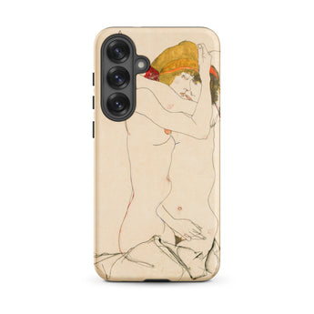 Two Nude Women Embracing - Egon Schiele Samsung Case, Galaxy S25 Plus / Matte, Smartphone Case Artistic Nude Two Figures