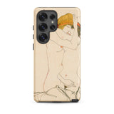 Two Nude Women Embracing - Egon Schiele Samsung Case, Galaxy S25 Ultra / Matte, Smartphone Case Two Nude Figures