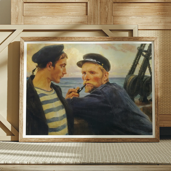 Two Sailors - Albert Edelfelt Art Print / Canvas, Two Sailors, Edelfelt’s Two Sailors, Ruddy Flesh Tones, Flesh Tones Worked, Tones Worked