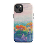 Two Women by the Shore - Henri Edmond Cross Phone Case Iphone 14 Plus / Gloss Vibrant Impressionistic Landscape Figures Field, Afternoon