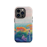 Two Women by the Shore - Henri Edmond Cross Phone Case Iphone 14 Pro / Matte Vibrant Impressionistic Painting Figures Outdoor, Afternoon
