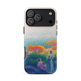 Two Women by the Shore - Henri Edmond Cross Phone Case Iphone 17 Pro Max / Gloss Vibrant Pointillist-style Painting Figures Outdoor,