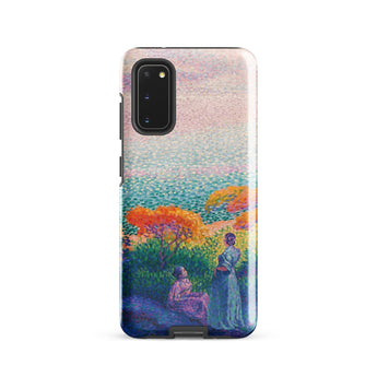 Two Women by the Shore - Henri Edmond Cross Phone Case Samsung Galaxy S20 / Gloss Vibrant Impressionistic Painting Figures Colorful,