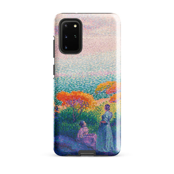 Two Women by the Shore - Henri Edmond Cross Phone Case Samsung Galaxy S20 Plus / Gloss Vibrant Impressionistic Painting Figures Outdoor,