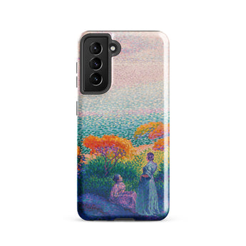 Two Women by the Shore - Henri Edmond Cross Phone Case, Samsung Galaxy S21 / Gloss, Mobile Cases, Toby Leon