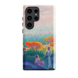 Two Women by the Shore - Henri Edmond Cross Phone Case Samsung Galaxy S23 Ultra / Gloss Vibrant Impressionistic Painting Figures Outdoor,