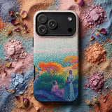 Two Women by the Shore - Henri Edmond Cross Phone Case Vibrant Impressionistic Painting Figures Autumnal, Afternoon Heat Ripples, Iphone