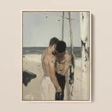 Undertow - Cruising Gay Erotica Art Print / Canvas, 12x16’’ / 31x41cm / Natural Frame, Posters Prints & Visual Artwork, Toby Leon